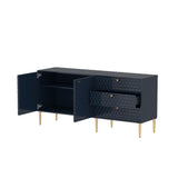 Clihome Modern/Contemporary Navy Tv Cabinet (Accommodates TVs up to 60-in)
