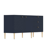 Clihome Modern/Contemporary Navy Tv Cabinet (Accommodates TVs up to 60-in)