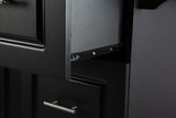 Miki Shinly Black Mdf Base with Mdf Top Rolling Kitchen Island (17-in x 53.93-in x 36.22-in)