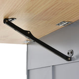 Miki Shinly Gray Mdf Base with Mdf Top Rolling Kitchen Island (29.5-in x 52.76-in x 36.81-in)