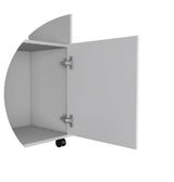 Miki Shinly White Mdf Base with Mdf Top Rolling Kitchen Cart (23.6-in x 14.96-in x 38.58-in)