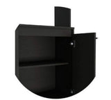 Miki Shinly Black Mdf Base with Mdf Top Rolling Kitchen Island (24.89-in x 14.19-in x 49.23-in)
