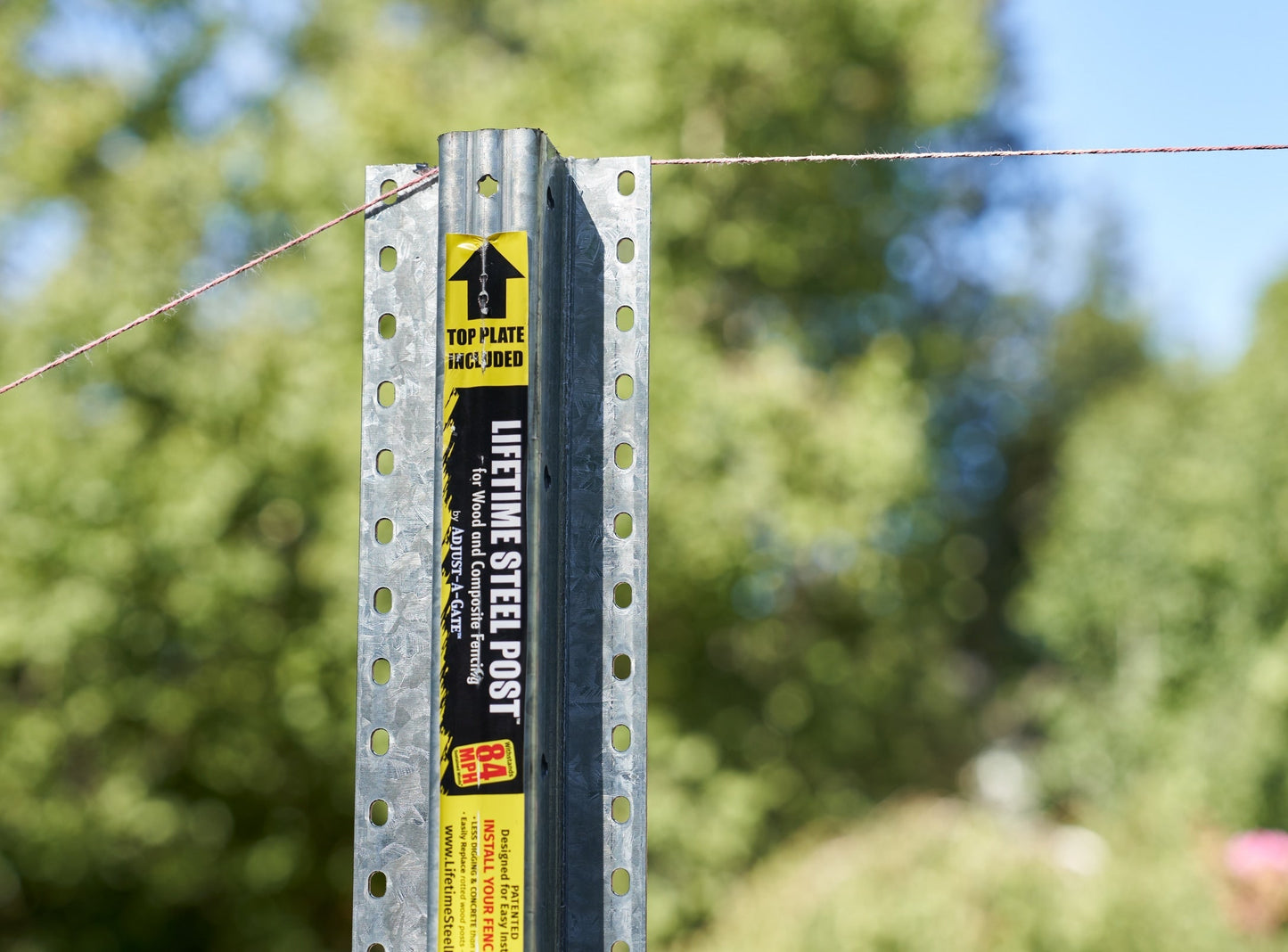 Lifetime Steel Post 7-ft H x 4-in W Galvanized Steel Post and Rail Yard Line Fence Post