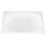 Peridot 6 ft. Acrylic Rectangular Drop-in Whirlpool Air Bathtub in White - Super Arbor