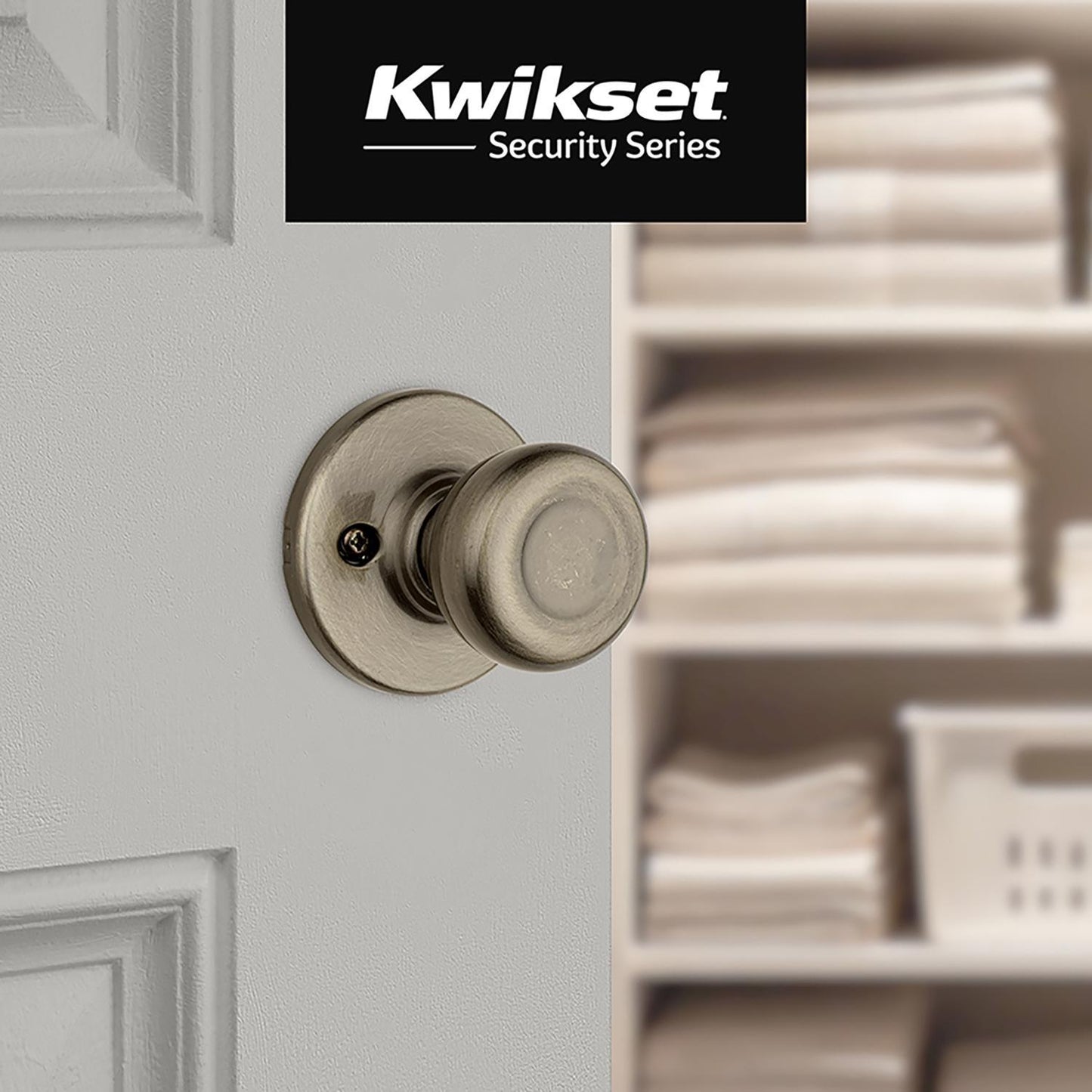 Kwikset Tylo Antique Brass Dummy Knob – Universal Handing (Right or Left)