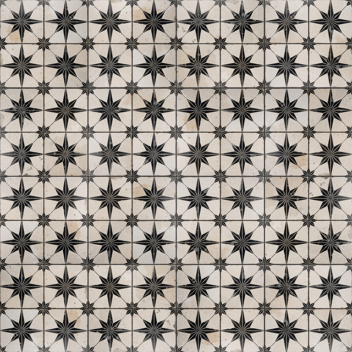 Affinity Tile Kings Star Luxe Nero 18-in x 18-in Multi-finish Ceramic Patterned Floor and Wall Tile product image