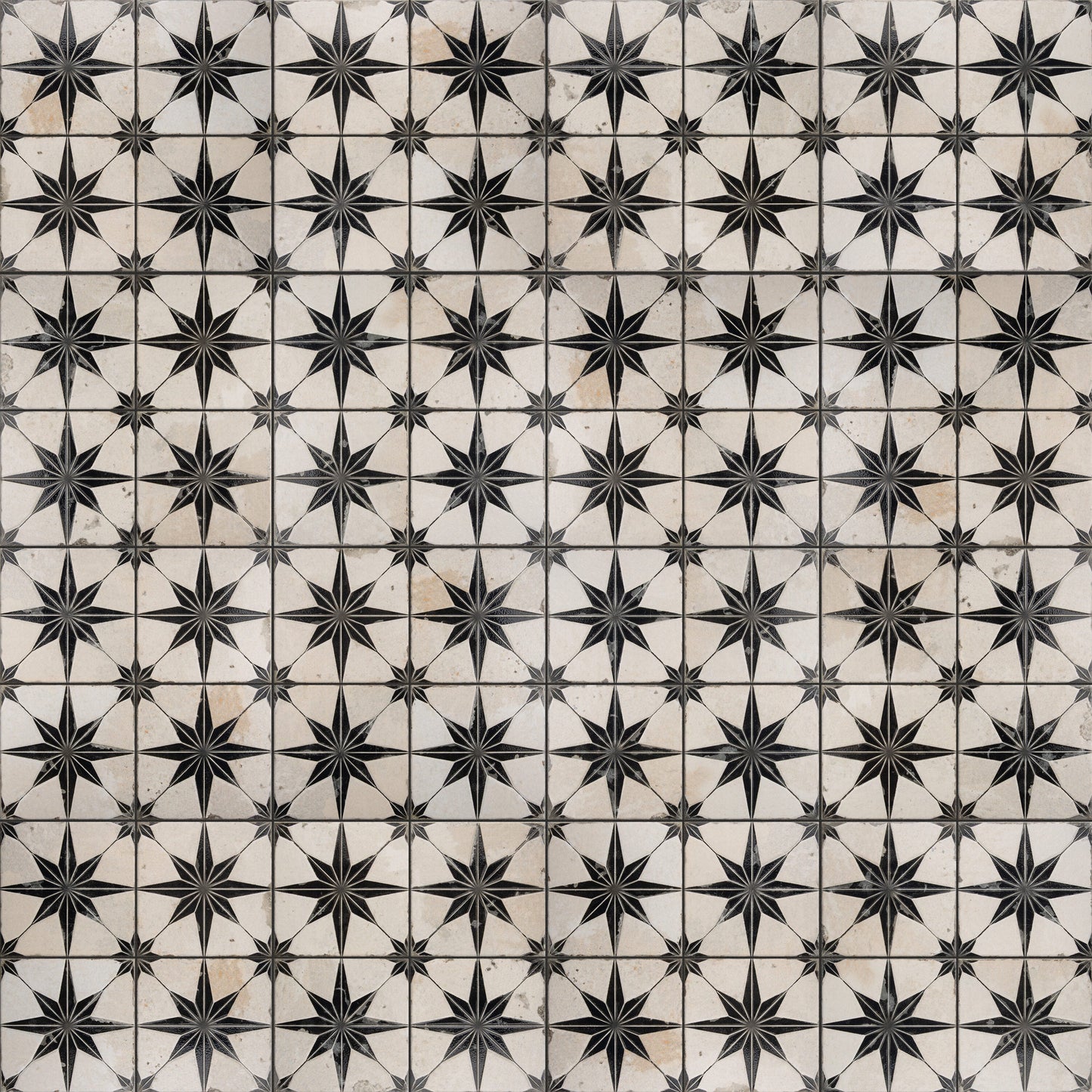 Affinity Tile Kings Star Luxe Nero 18-in x 18-in Multi-finish Ceramic Patterned Floor and Wall Tile product image