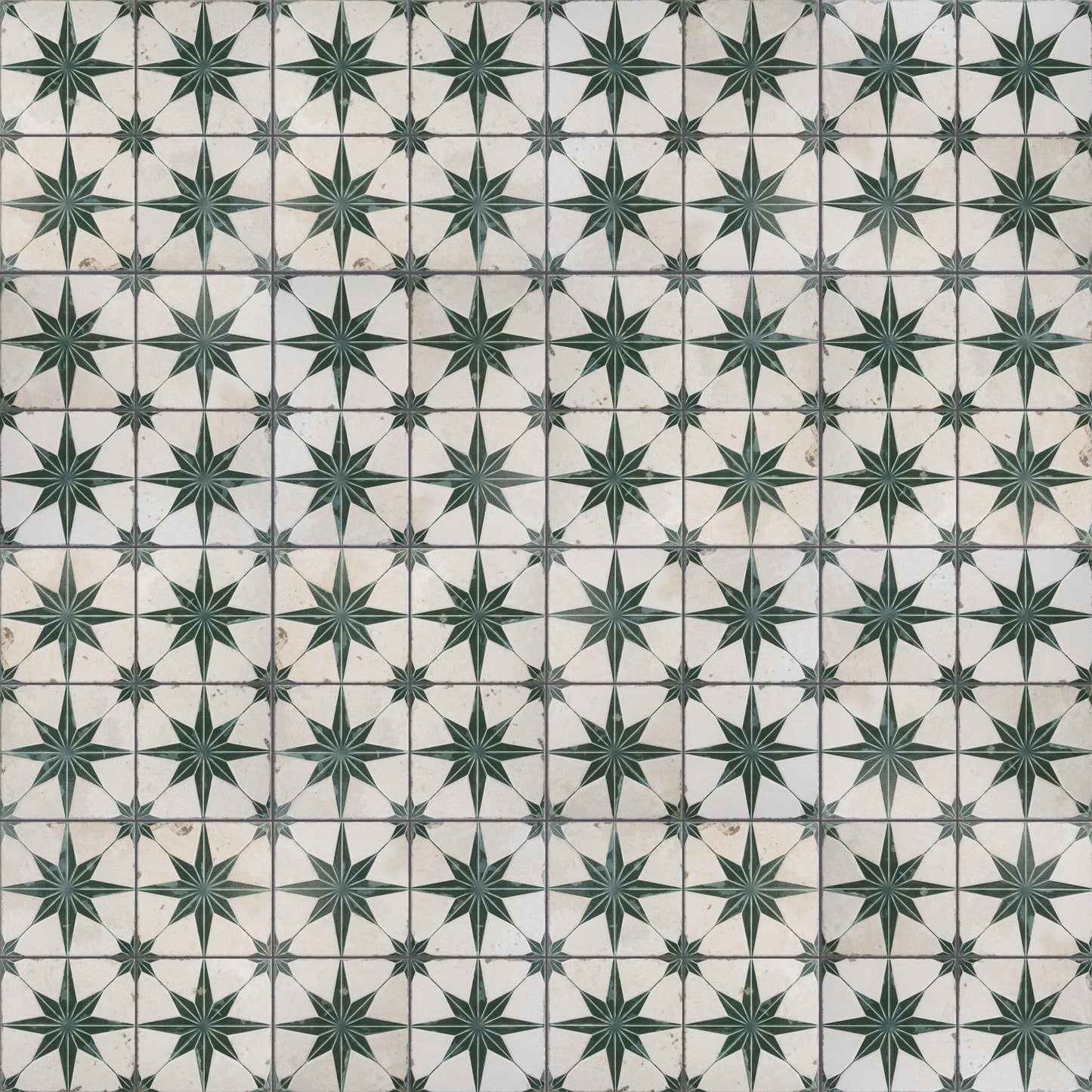 Affinity Tile Kings Star Luxe Sage 18-in x 18-in Multi-finish Ceramic Patterned Floor and Wall Tile product image