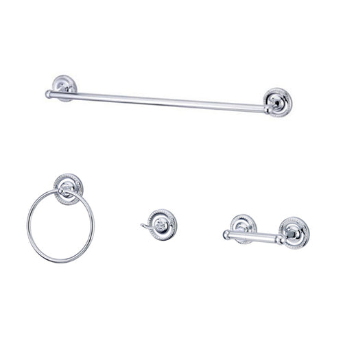 Kingston Brass 4-Piece Laurel Oil Rubbed Bronze Decorative Bathroom Hardware Set - Super Arbor