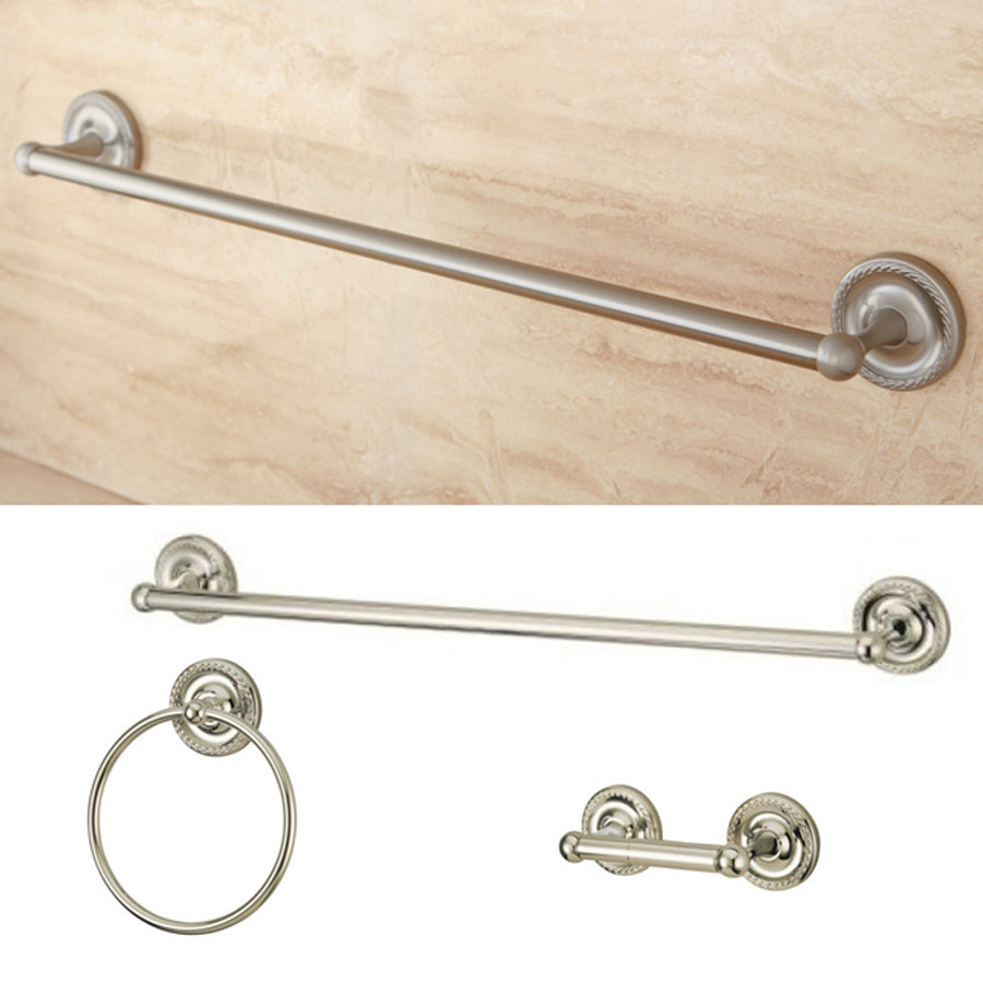 Kingston Brass 4-Piece Laurel Oil Rubbed Bronze Decorative Bathroom Hardware Set - Super Arbor