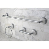 Kingston Brass 3-Piece Victorian Brushed Nickel Decorative Bathroom Hardware Set - Super Arbor