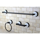 Kingston Brass 3-Piece Victorian Brushed Nickel Decorative Bathroom Hardware Set - Super Arbor