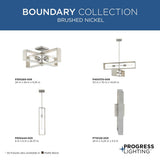 Progress Lighting Boundary 4-Light Brushed Nickel Modern/Contemporary Chandelier
