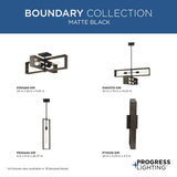 Progress Lighting Boundary 4-Light Matte Black Modern/Contemporary Chandelier