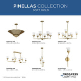 Progress Lighting Pinellas 6-Light Gold Modern/Contemporary Chandelier