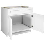 Design House Brookings 36-in W x 34.5-in H x 24-in D White Maple Base Ready To Assemble Plywood Cabinet (Recessed Panel Shaker Door Style)