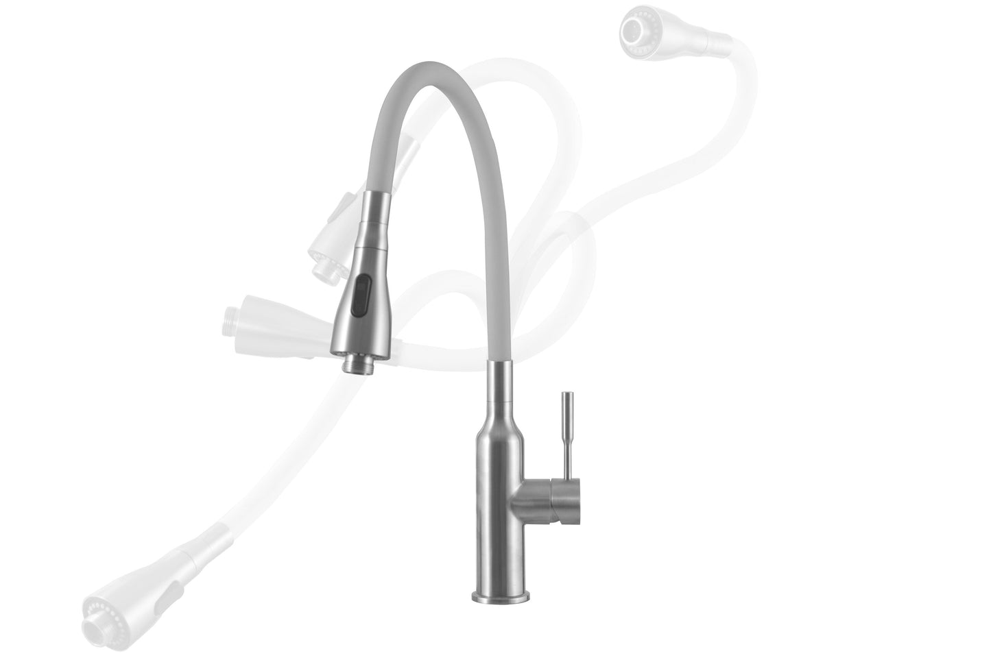 Transolid Freestanding Laundry Sink with Cabinet and Faucet - Gloss White