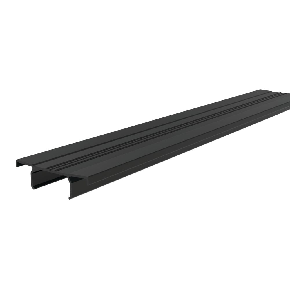 MoistureShield Compass 6-ft L x 3.5-in W x 1.2-in H Matte Black Aluminum Top Accent Rail