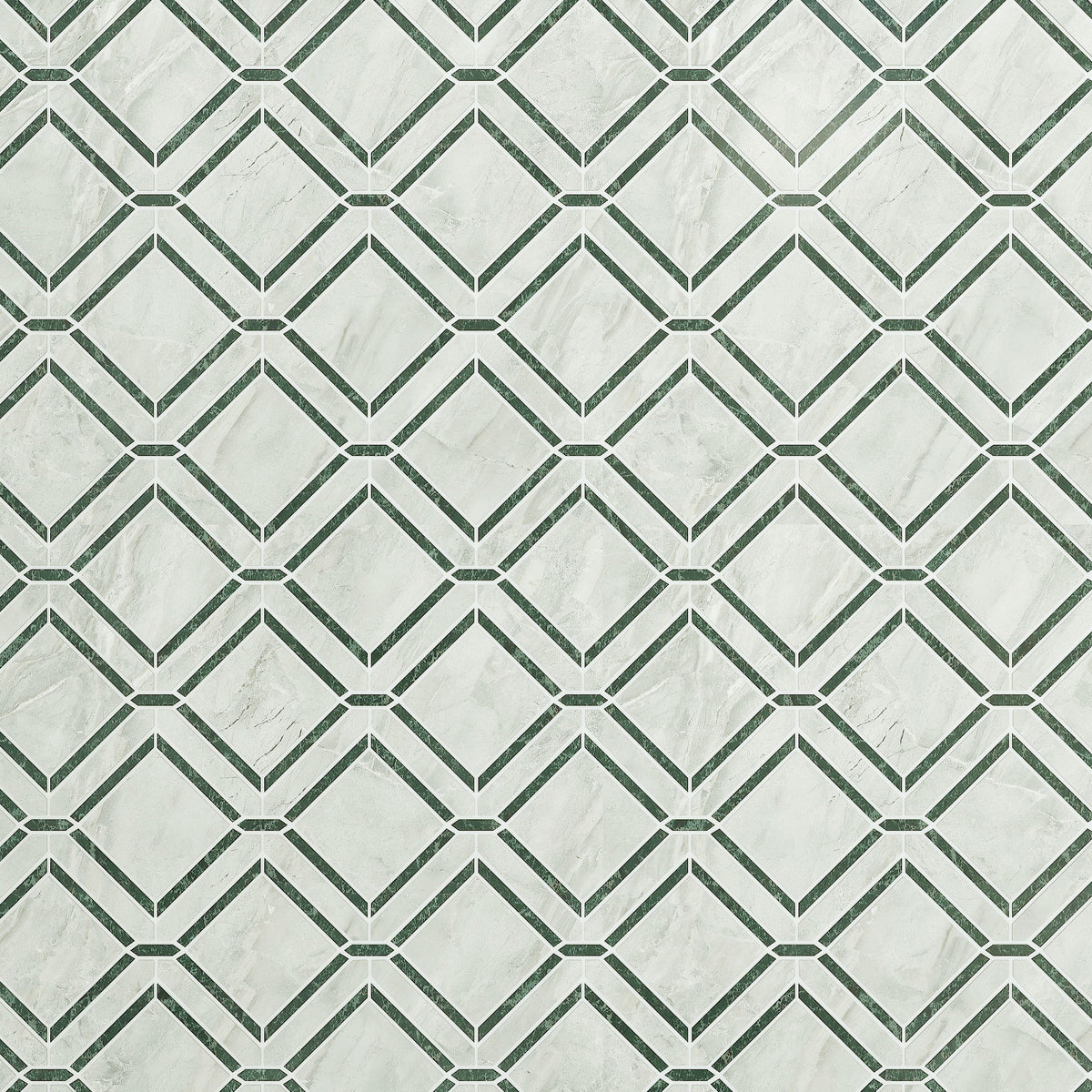 Giorbello Ming Green 12-in x 12-in Polished Natural Stone Marble Mixed Pattern Marble Look Floor and Wall Tile (5-sq. ft/ Carton)