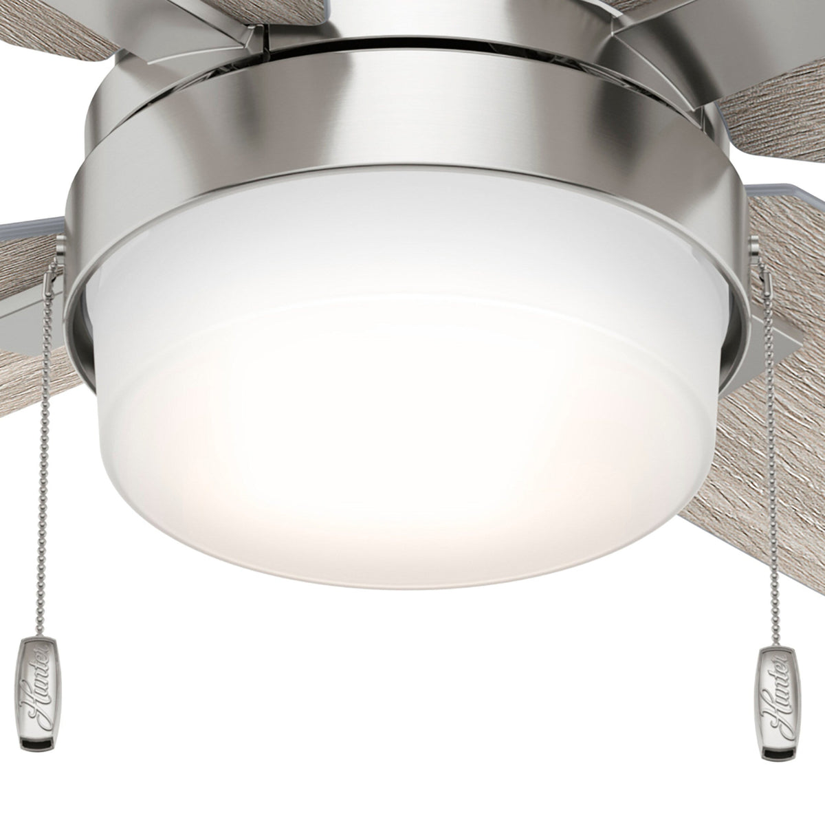 Hunter Crossfield LED 54-in Brushed Nickel Indoor Ceiling Fan with Light Kit, 4-Blade