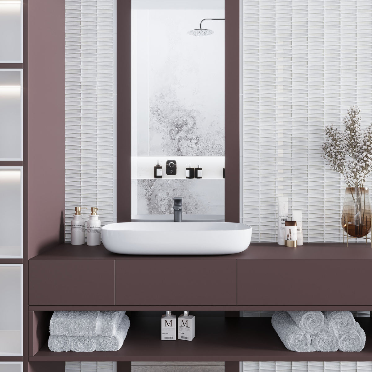 Apollo Tile 10-Pack Gray 1/2-in x 12-in Glass Pencil Tile (0.5-sq. ft/ Carton)
