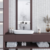 Apollo Tile 10-Pack Gray 1/2-in x 12-in Glass Pencil Tile (0.5-sq. ft/ Carton)