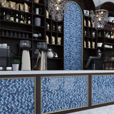 Apollo Tile Nirvana Blue 12-in x 12-in Multi-finish Glass Hexagon Patterned Floor and Wall Tile (4.43-sq. ft/ Carton)