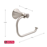 Delta Valdosta Satin Nickel Surface-Mount Single Post Toilet Paper Holder