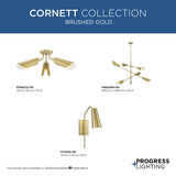 Progress Lighting Cornett 6-Light Matte Black Modern/Contemporary Led Chandelier