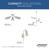 Progress Lighting Cornett 6-Light Matte Black Modern/Contemporary Led Chandelier