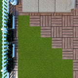 Ottomanson Ottomanson Evergreen Artificial Turf Interlocking Grass Tiles, 12