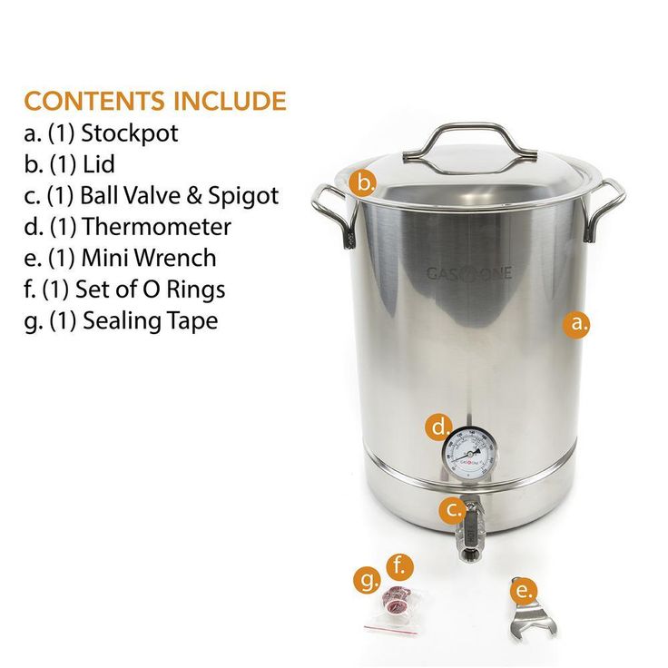 Brew Kettle 32 qt. Stainless Steel Stock Pot