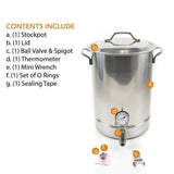 Brew Kettle 32 qt. Stainless Steel Stock Pot
