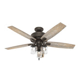 Hunter Lincoln Edison Style LED 52-in Onyx Bengal Bronze LED Indoor Ceiling Fan (5-Blade)
