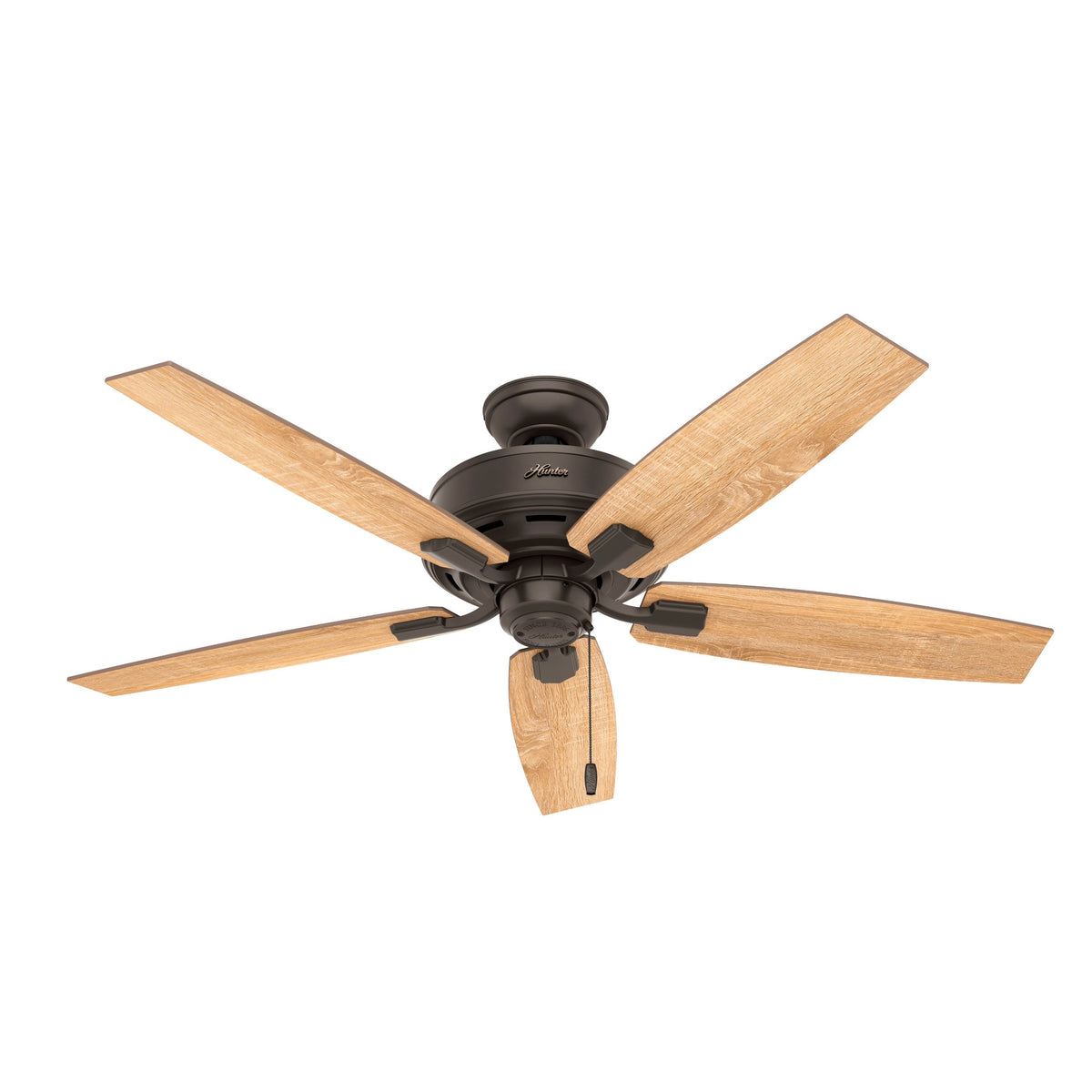 Hunter Lincoln Edison Style LED 52-in Onyx Bengal Bronze LED Indoor Ceiling Fan (5-Blade)