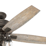 Hunter Lincoln Edison Style LED 52-in Onyx Bengal Bronze LED Indoor Ceiling Fan (5-Blade)