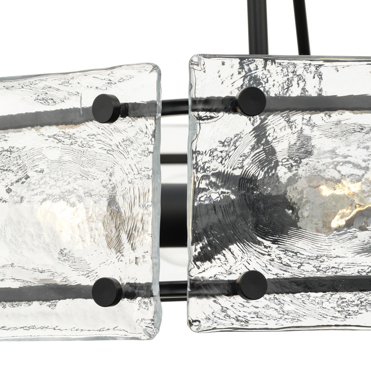 Progress Lighting Rivera 4-Light Matte Black Craftsman Chandelier