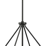 Progress Lighting Rivera 6-Light Matte Black Craftsman Chandelier