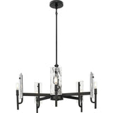 Progress Lighting Rivera 5-Light Matte Black Craftsman Chandelier