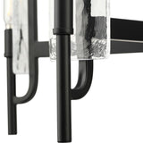 Progress Lighting Rivera 5-Light Matte Black Craftsman Chandelier