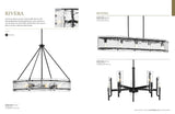 Progress Lighting Rivera 5-Light Matte Black Craftsman Chandelier