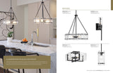 Progress Lighting Rivera 4-Light Matte Black Craftsman Chandelier