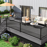 Freedom Margate 8-ft x 36-in Matte Black Aluminum Deck Rail Kit