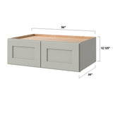 allen + roth Stonewall 36-in W x 12.125-in H x 24-in D Stone Wall Fully Assembled Cabinet (Flat Panel Shaker Door Style)