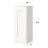 Shenandoah PRO Express Breckenridge 12-in W x 30.125-in H x 12-in D Linen Partial Overlay Wall Fully Assembled Plywood Cabinet (Recessed Panel Shaker Door Style)