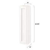 Shenandoah PRO Express Breckenridge 9-in W x 42.125-in H x 12-in D Linen Partial Overlay Wall Fully Assembled Plywood Cabinet (Recessed Panel Shaker Door Style)