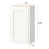 Shenandoah PRO Express Breckenridge 18-in W x 30.125-in H x 12-in D Linen Partial Overlay Wall Fully Assembled Plywood Cabinet (Recessed Panel Shaker Door Style)
