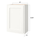 Shenandoah PRO Express Breckenridge 21-in W x 30.125-in H x 12-in D Linen Partial Overlay Wall Fully Assembled Plywood Cabinet (Recessed Panel Shaker Door Style)