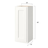 Shenandoah PRO Express Breckenridge 12-in W x 36.125-in H x 12-in D Linen Partial Overlay Wall Fully Assembled Plywood Cabinet (Recessed Panel Shaker Door Style)