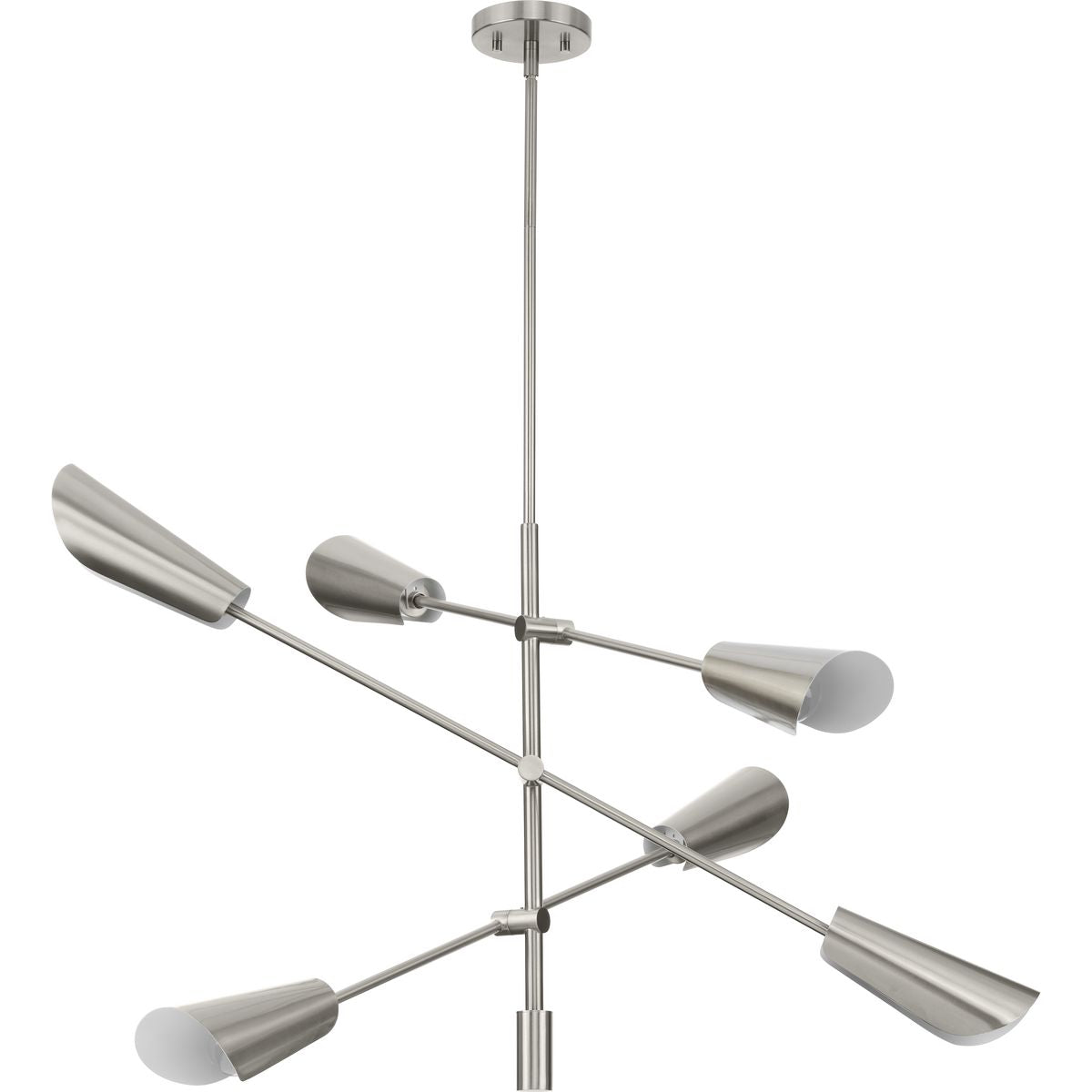 Progress Lighting Cornett 6-Light Brushed Nickel Modern/Contemporary Chandelier